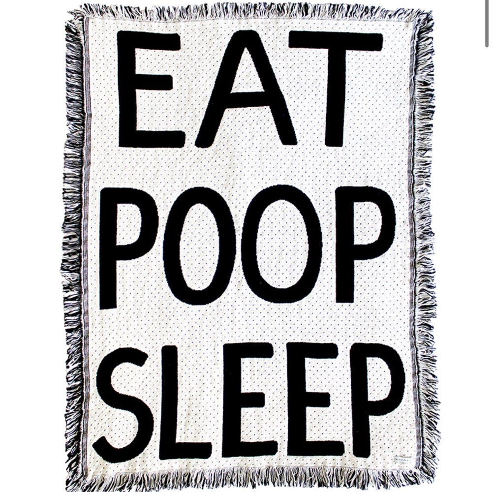 Eat Poop Sleep Calhoun and Co blanket